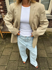 Light Beige Slightly Oversized Vintage Blazer