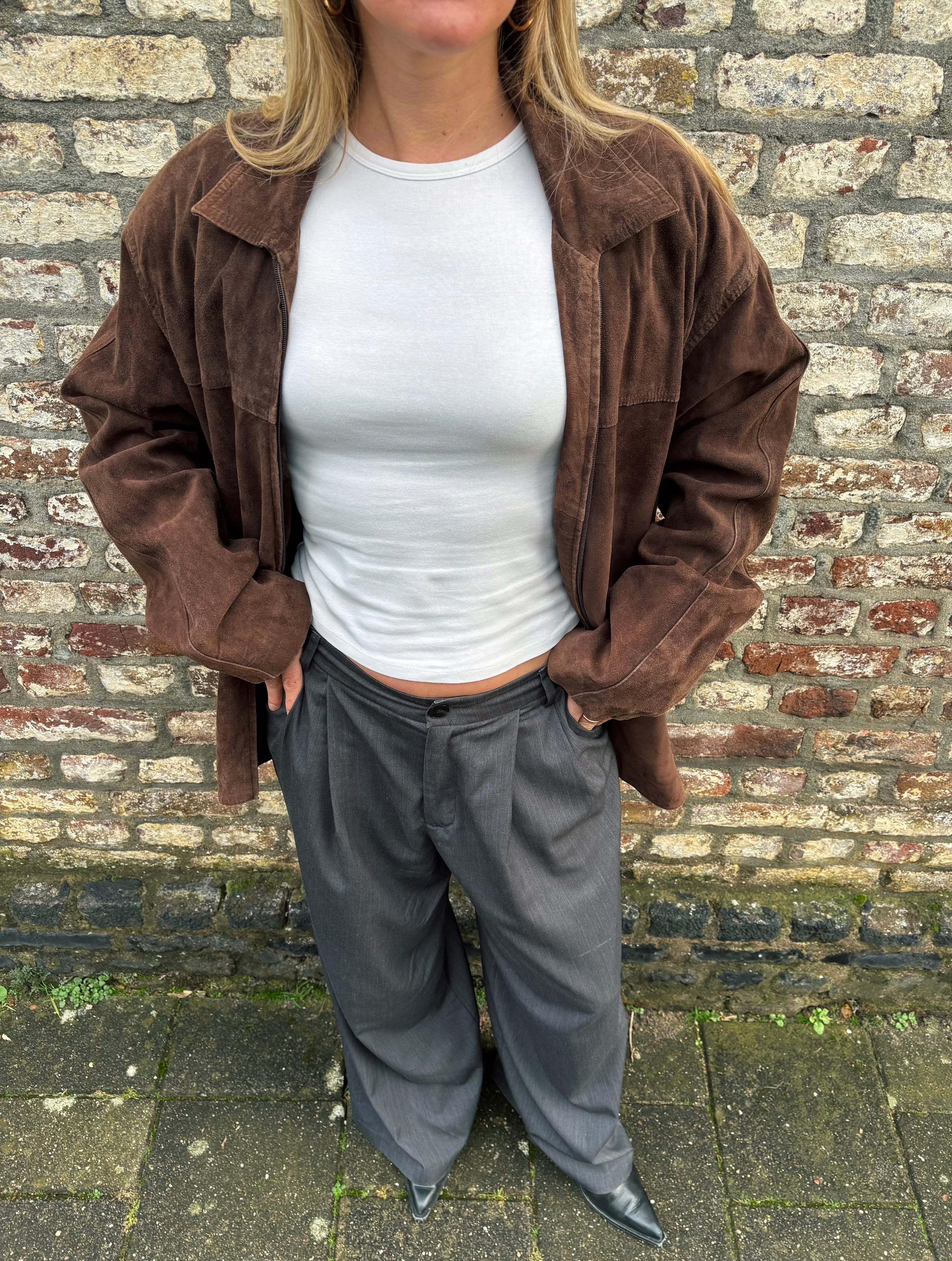 Super Oversized Vintage Dad Bomber Jacket