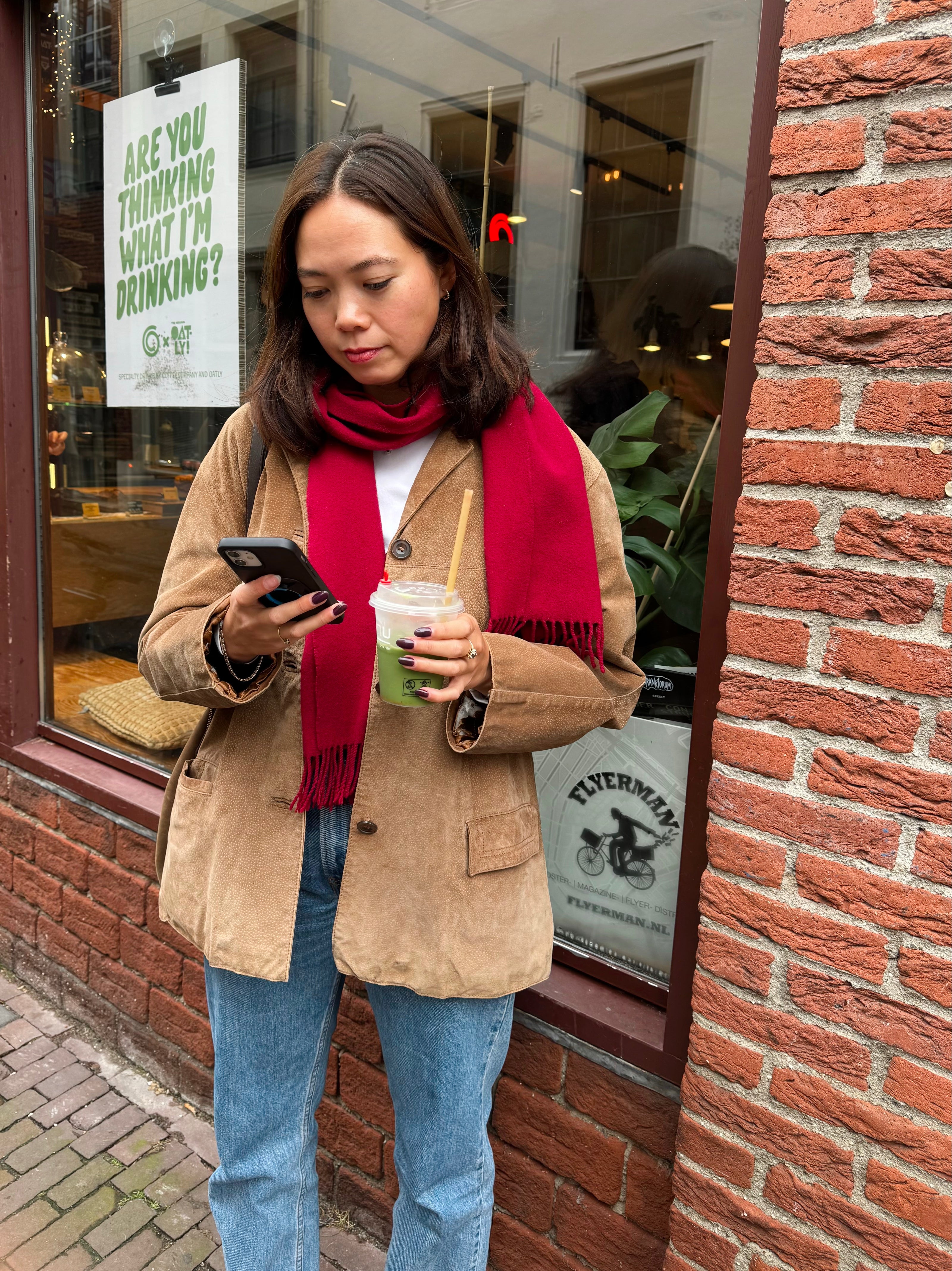 Vintage Oversized Beige Brown Suede Jacket / Blazer