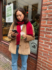 Vintage Oversized Beige Brown Suede Jacket / Blazer