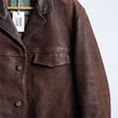 Oversized Oakwood Chestnut Brown Leather Jacket