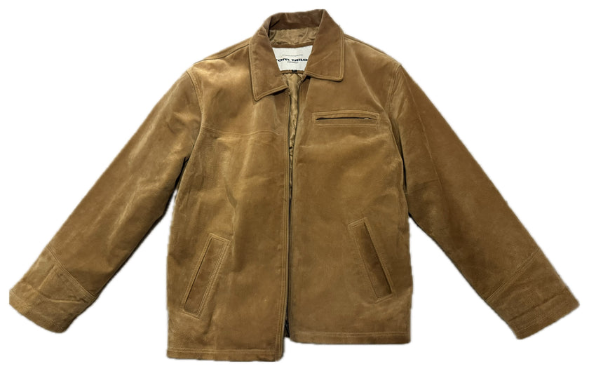 Beige Suede Oversized Jacket