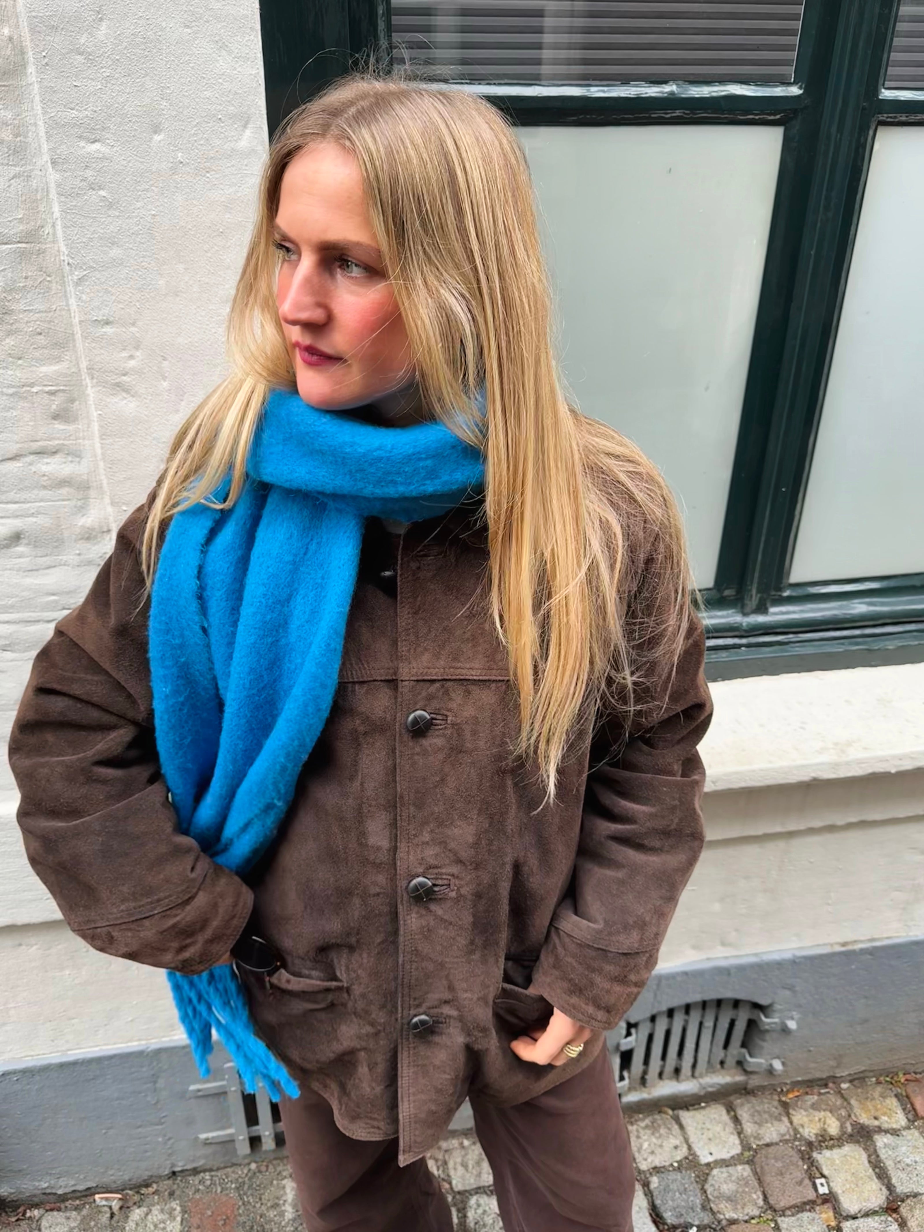 Oversized Brown Suede Jacket