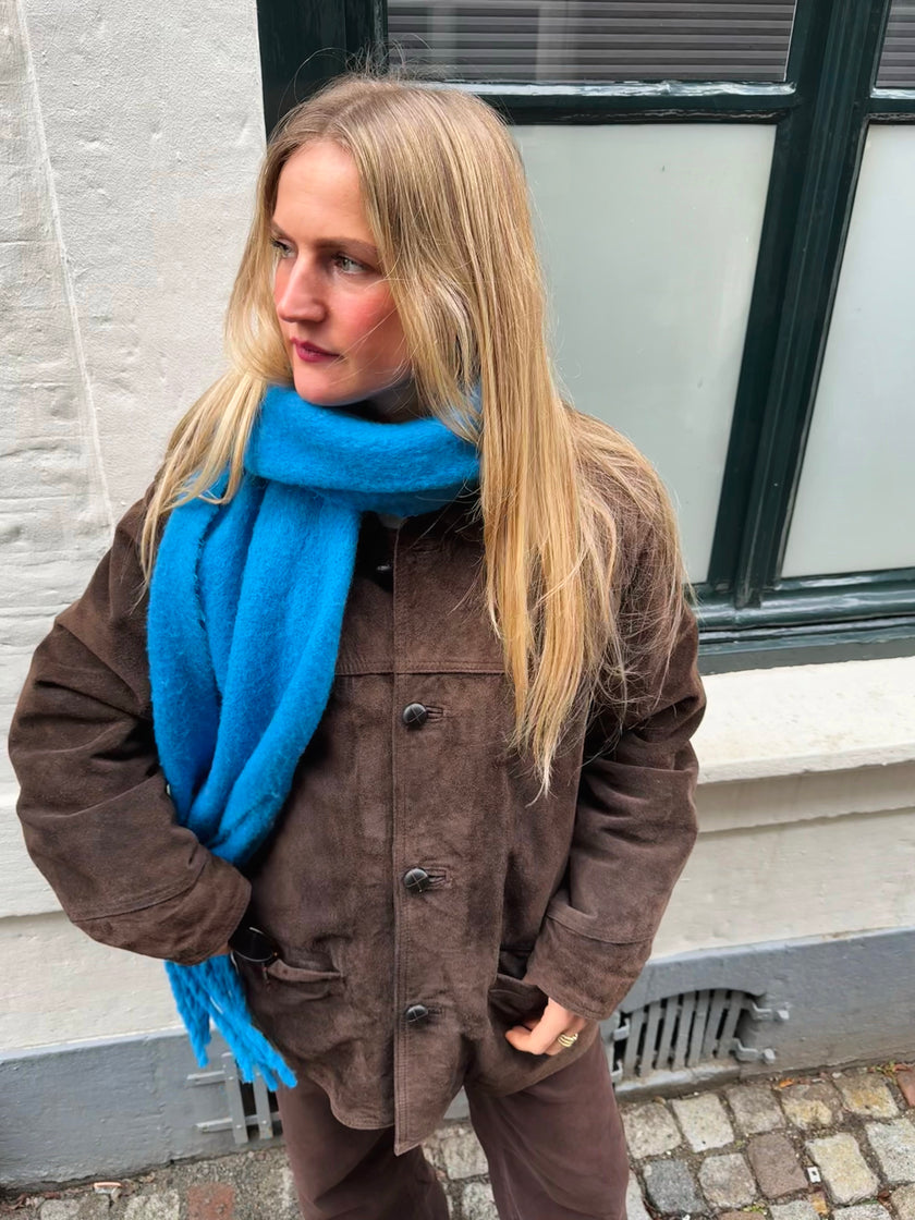 Oversized Brown Suede Jacket