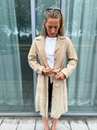 Light Beige Suede Vintage Trenchcoat