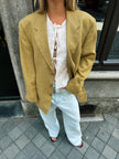 Yellow Beige Oversized Blazer