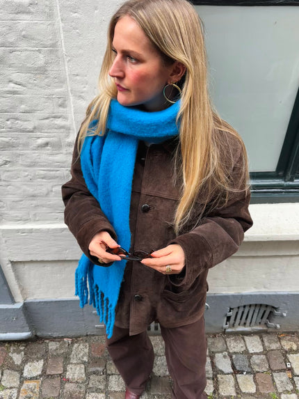 Oversized Brown Suede Jacket