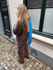 Oversized Brown Suede Jacket
