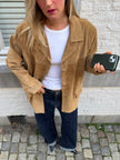 Beige Suede Vintage Coat