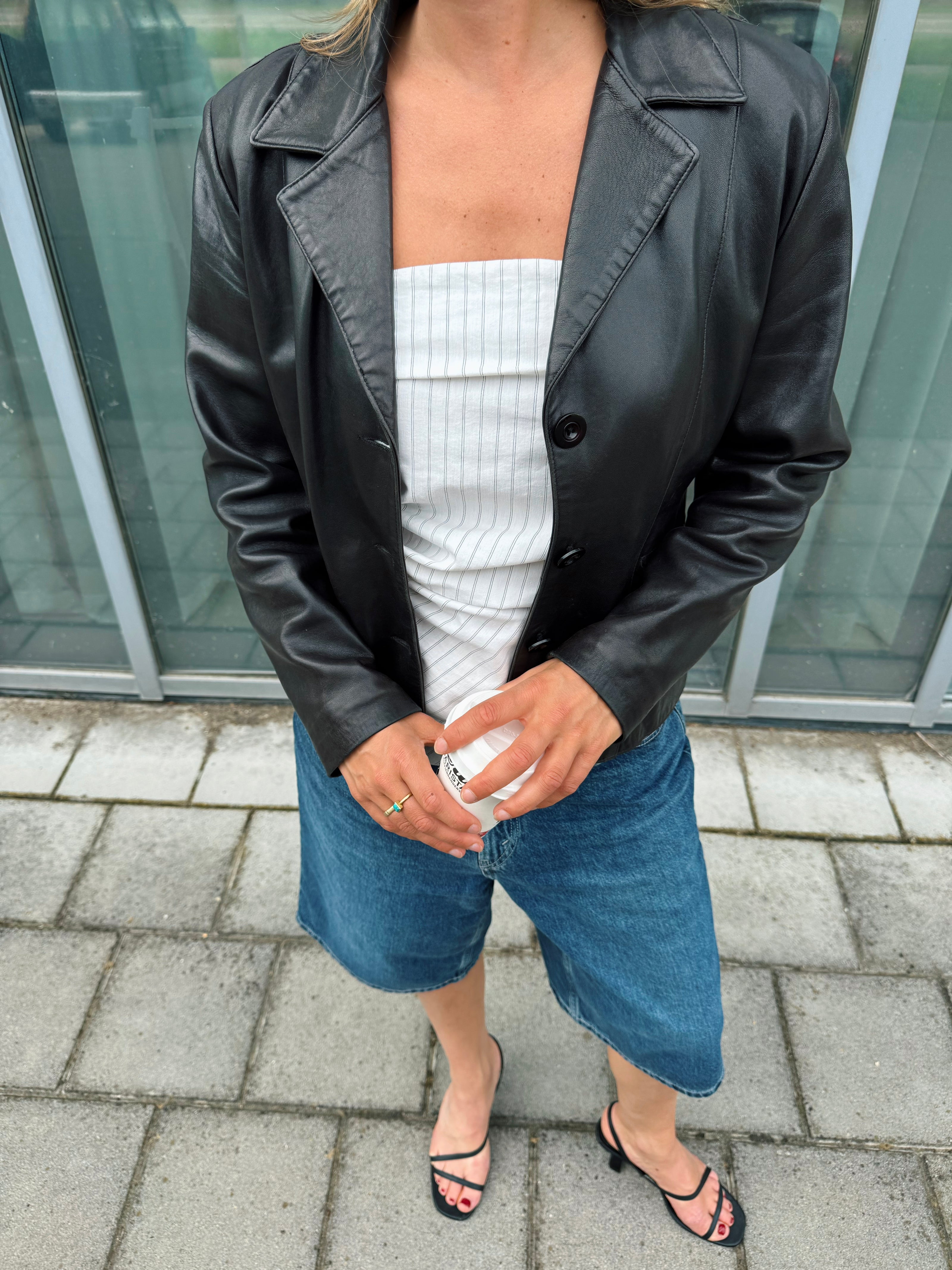 Chic & Short Brown Leather Jacket