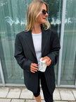 Dark Navy Pinstripe Blazer