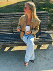 Oversized Beige Suede Jacket