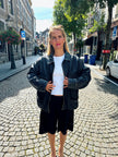 Black Leather Oversized Vintage Jacket