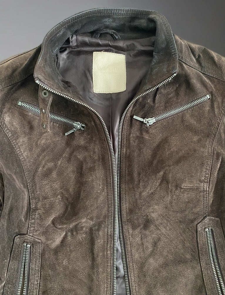 Brown Suede Biker Jacket