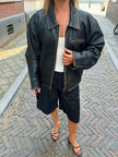 Bomboogie Worn Leather Moto Jacket