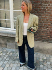 Khaki Checked Vintage Blazer
