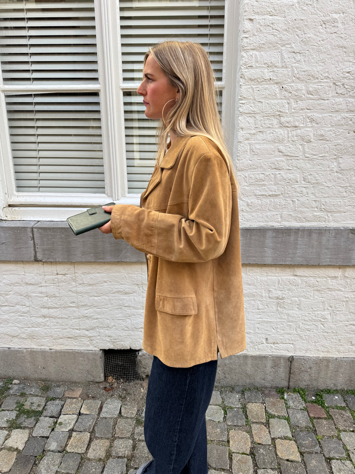 Beige Suede Vintage Coat