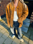 Camel Suede Oversized Jacket