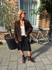 Dark Brown Suede Vintage Jacket