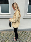 Light Beige Suede Bomberjacket