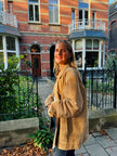 Oversized Beige Suede Vintage Jacket