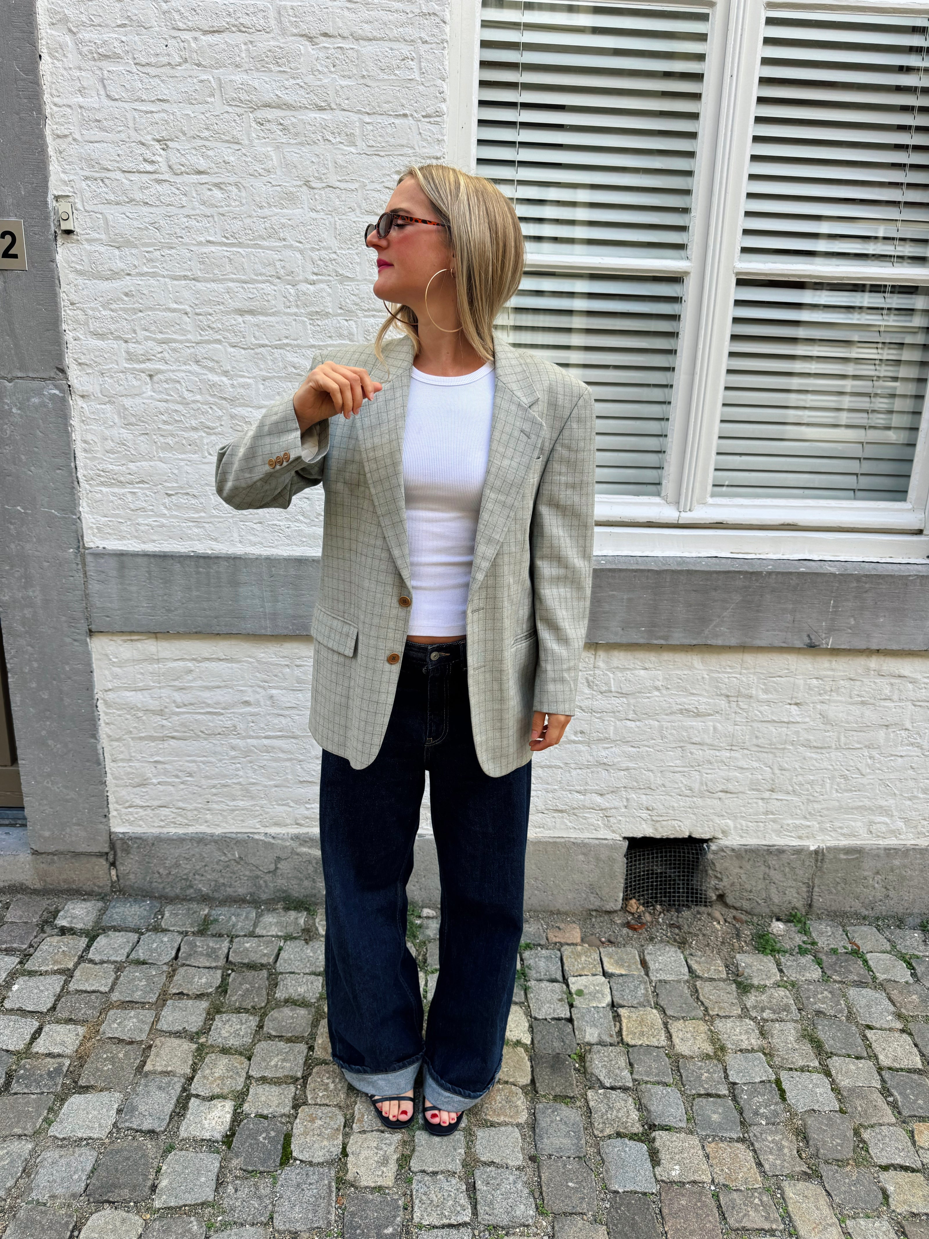 Light Grey Oversized Blazer