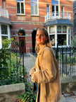 Oversized Beige Suede Vintage Jacket