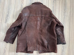 Oversized Oakwood Chestnut Brown Leather Jacket