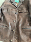Oversized Oakwood Chestnut Brown Leather Jacket