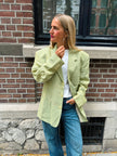 Green/Khaki blended Oversized Vintage Blazer