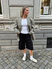 Grey Beige Checked Vintage Blazer