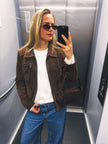 Dark Brown Suede Vintage Jacket