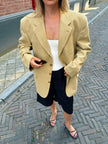 Beige Oversized Vintage Blazer