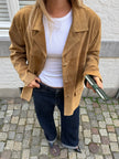 Beige Suede Vintage Coat