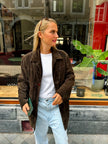 Trending Oversized Brown Suede Vintage Coat