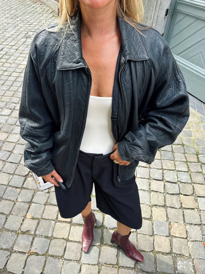 90s Black Bomberjacket