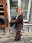 Oversized Brown Suede Jacket