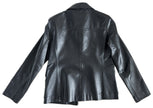 Black Fitted Vintage Leather Jacket