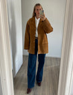 Camel / Golden Beige Suede Jacket