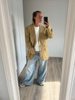 Oversized Checked Vintage Blazer