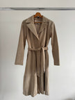 Light Beige Suede Vintage Trenchcoat