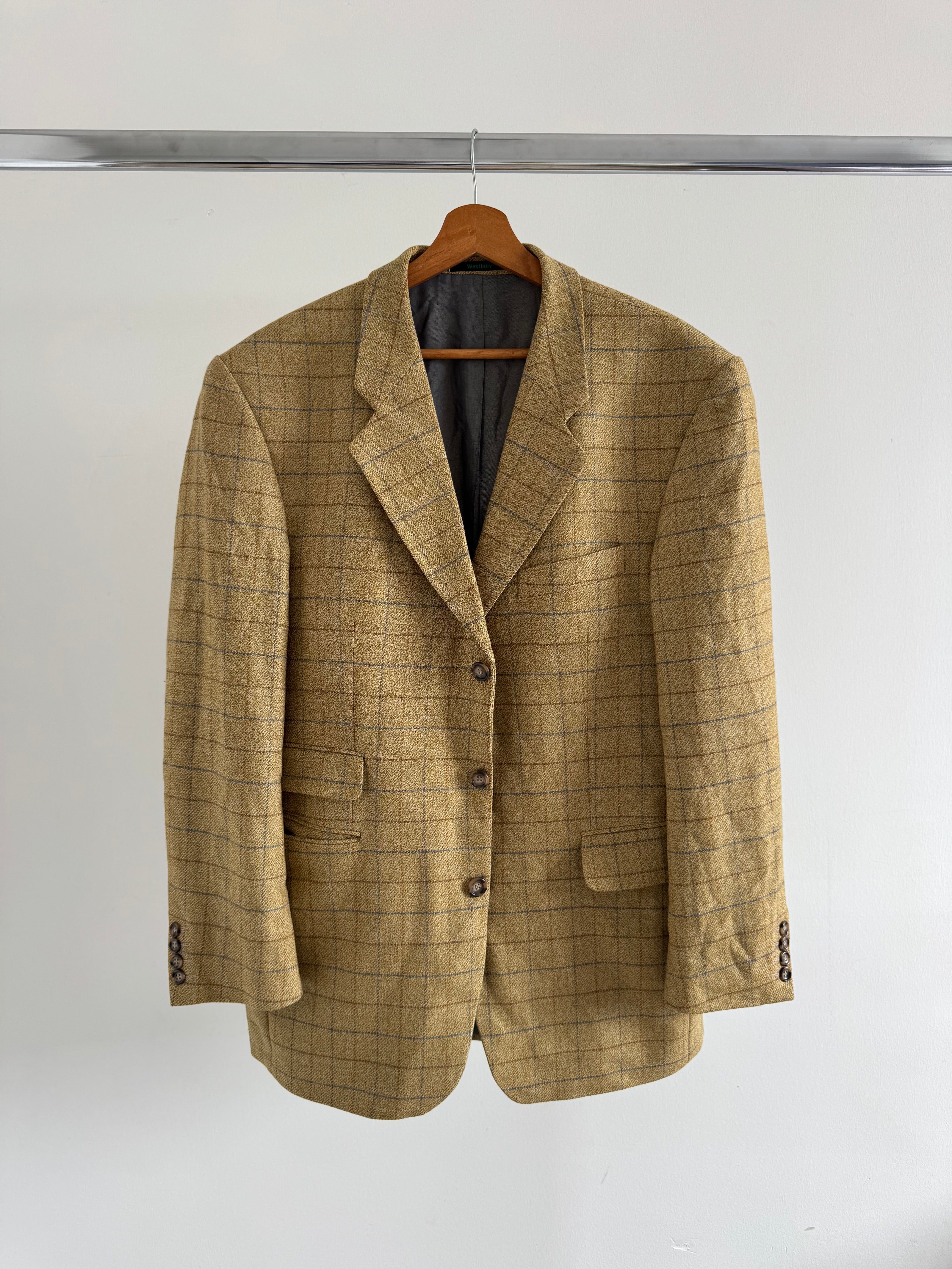 Oversized Checked Vintage Blazer