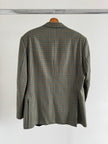 Beige Checked Oversized Blazer