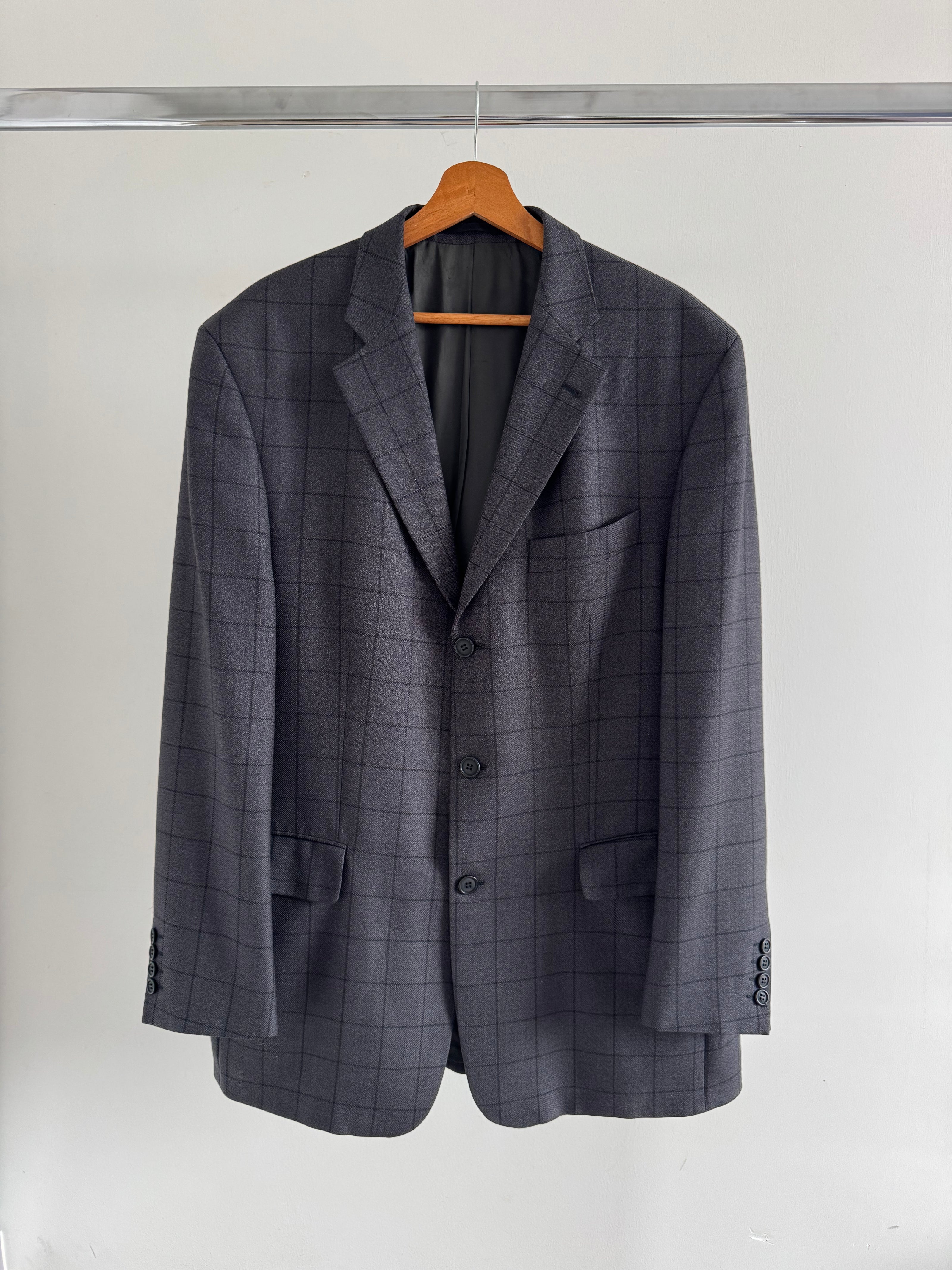 Dark Grey Checked Blazer