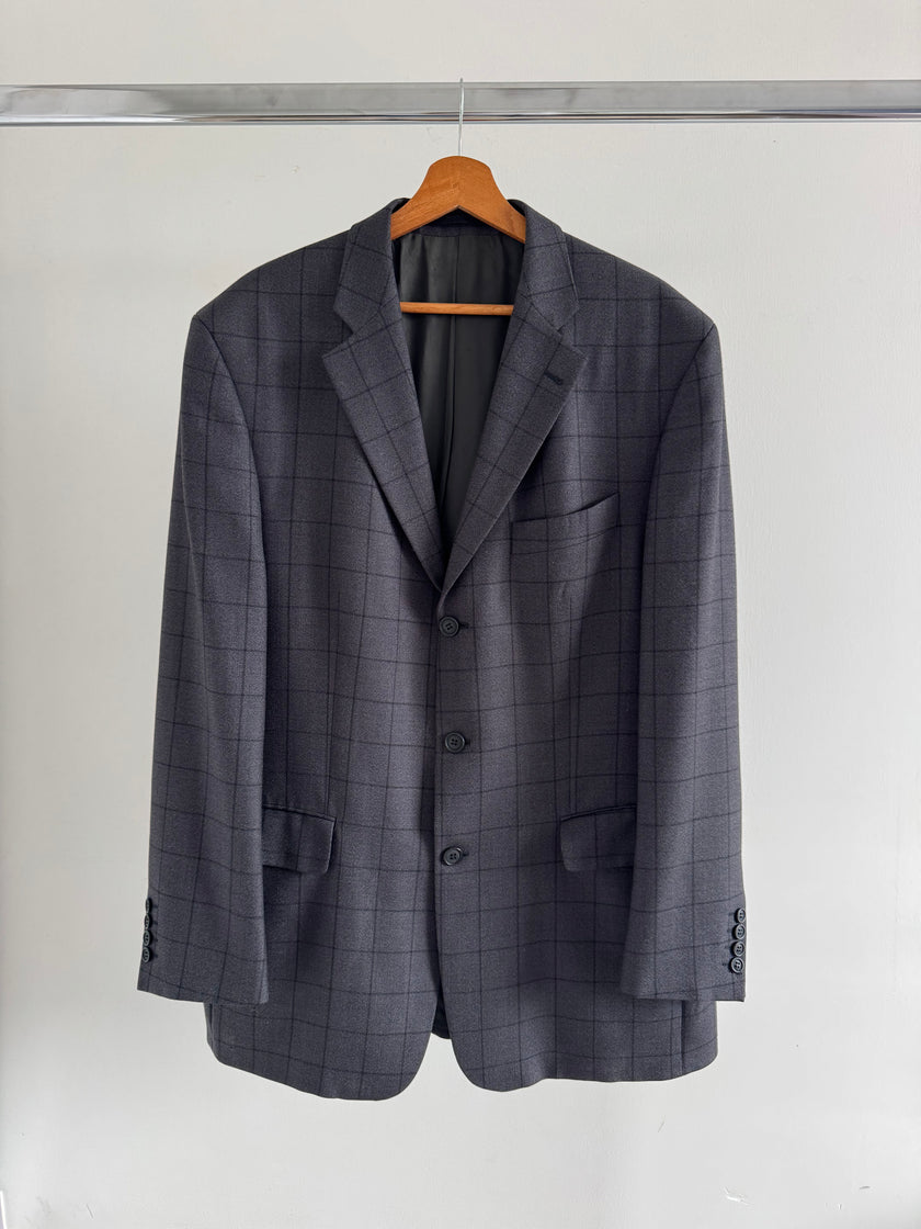 Dark Grey Checked Blazer