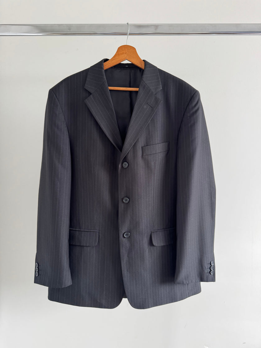 Dark Navy Pinstripe Blazer