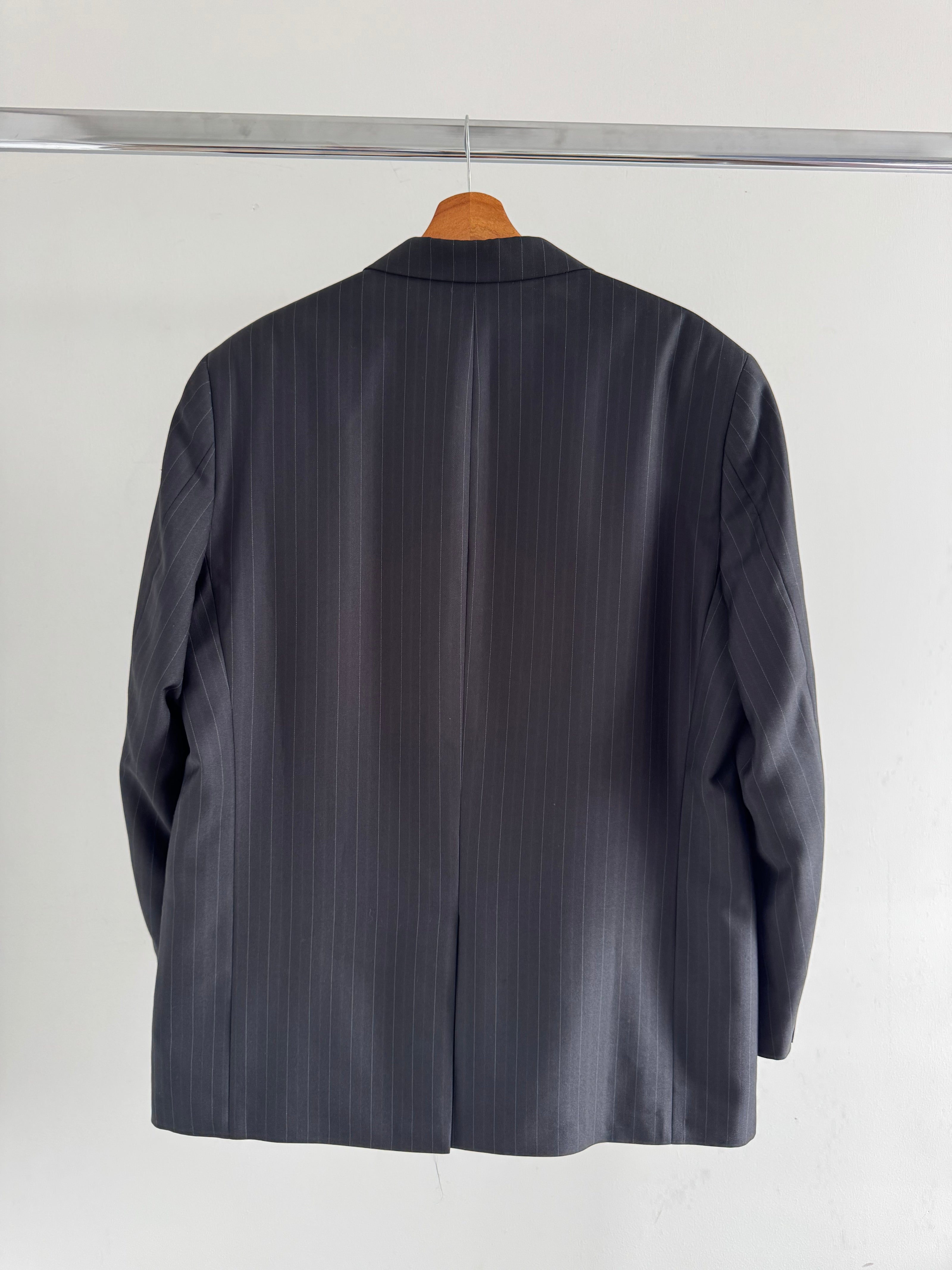 Dark Navy Pinstripe Blazer