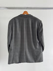 Grey Green Checked Oversized Vintage Blazer
