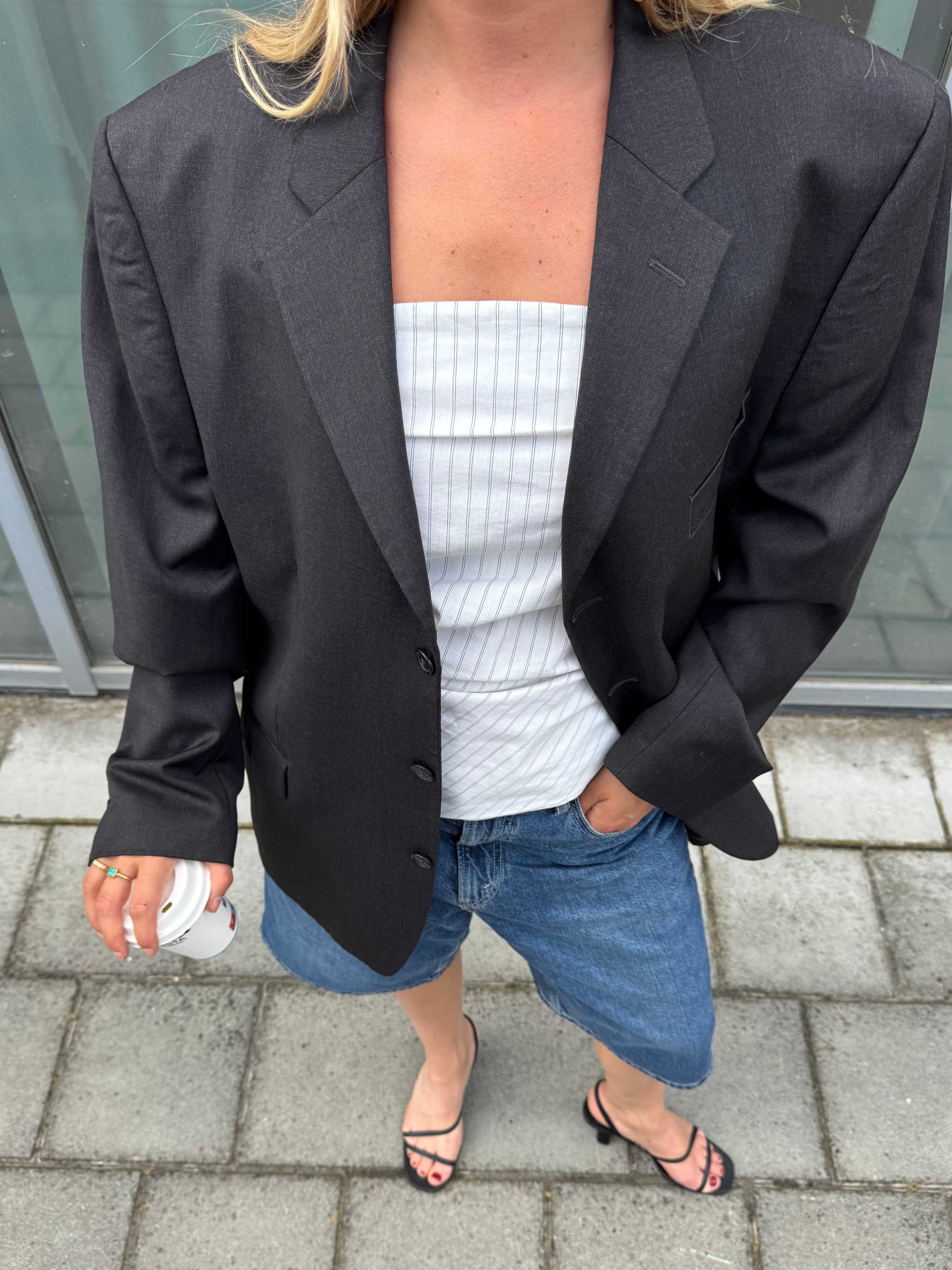 Black Oversized Vintage Blazer