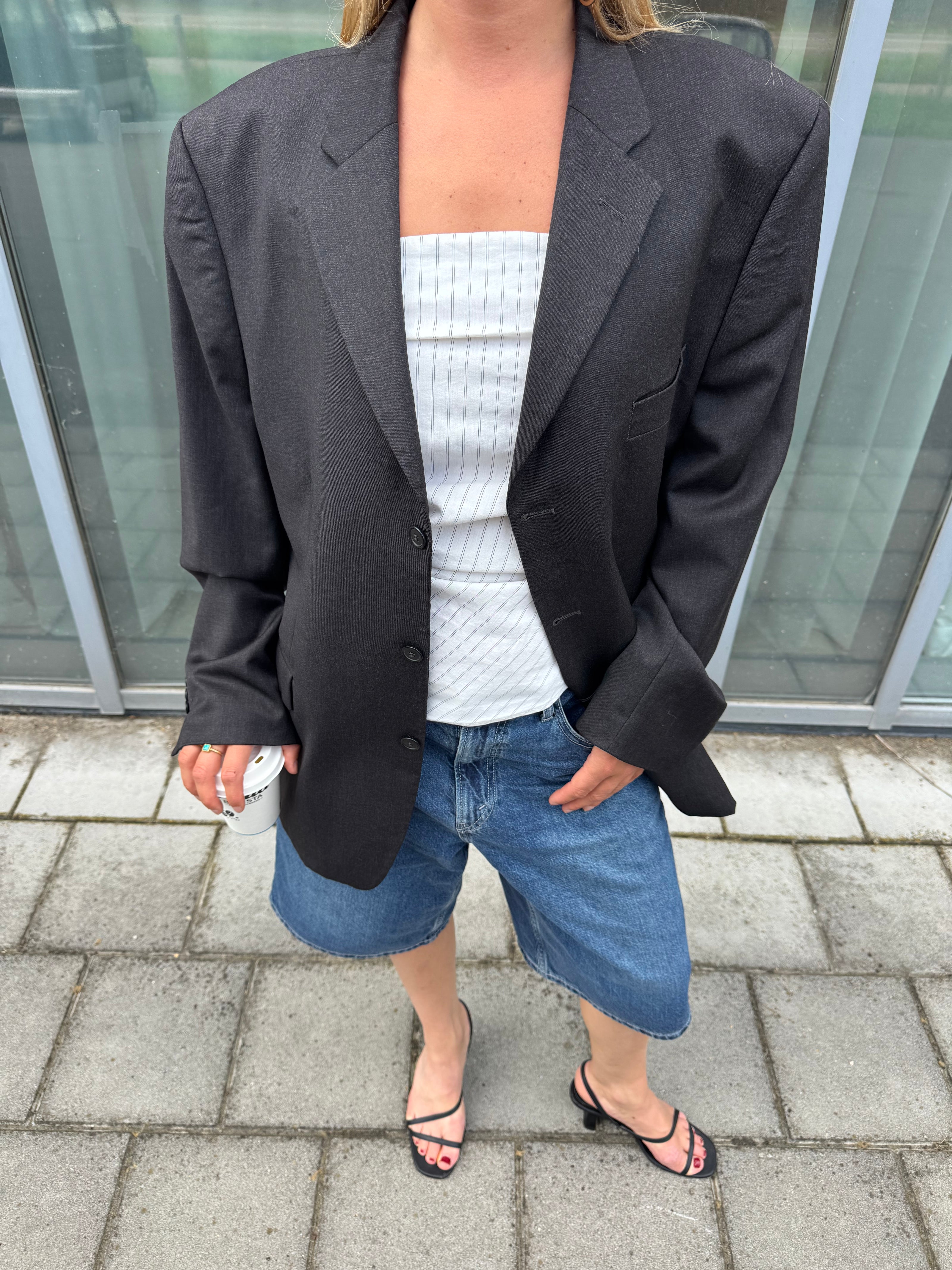Black Oversized Vintage Blazer